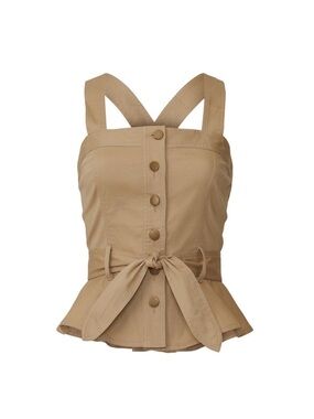Marissa Webb Collective Marty Vest Top in Sandshell Size XS Corset Tie Tank